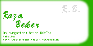 roza beker business card